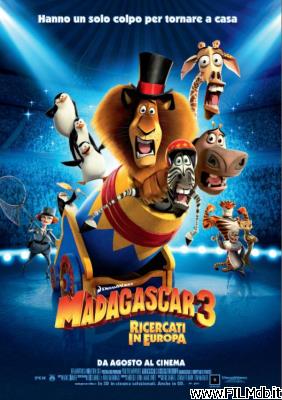 poster Locandina del film madagascar 3 - ricercati in europa