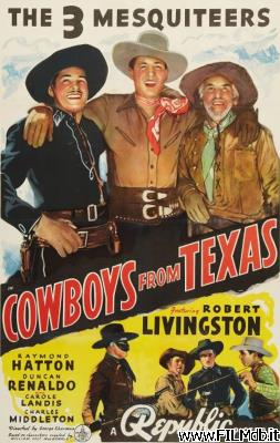 poster Affiche de film Cowboys from Texas