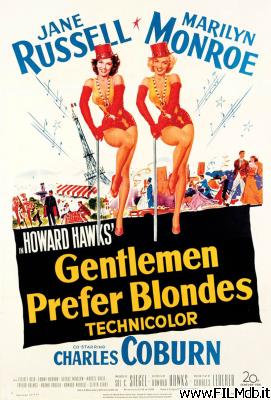poster Affiche de film Les Hommes préfèrent les blondes