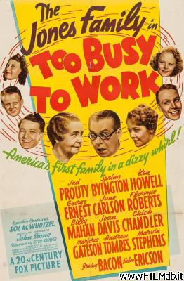 poster Affiche de film Too Busy to Work