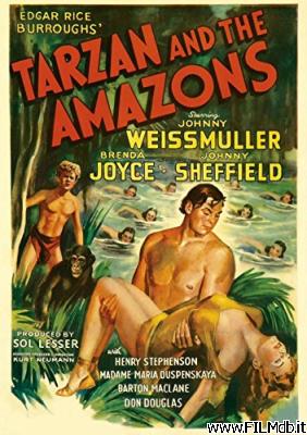 poster Affiche de film Tarzan et les Amazones