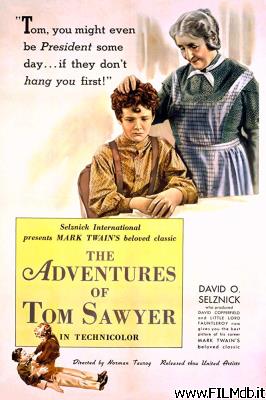 Locandina del film le avventure di tom sawyer