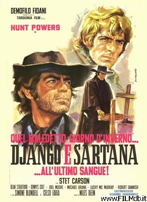 Affiche de film quel maledetto giorno d'inverno... django e sartana... all'ultimo sangue!