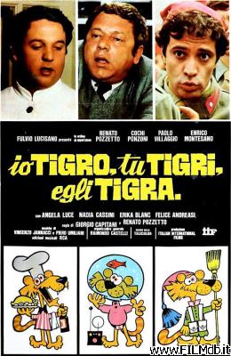 Cartel de la pelicula io tigro, tu tigri, egli tigra