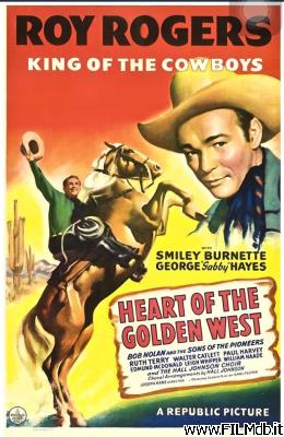 Affiche de film heart of the golden west
