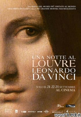 Locandina del film Una notte al Louvre. Leonardo da Vinci