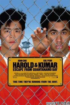 Cartel de la pelicula harold and kumar escape from guantanamo bay