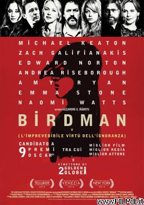 Cartel de la pelicula Birdman - o (L'imprevedibile virtù dell'ignoranza)