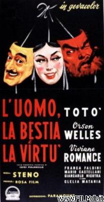 Affiche de film uomo, la bestia e la virtù