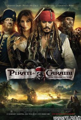 Affiche de film pirati dei caraibi - oltre i confini del mare