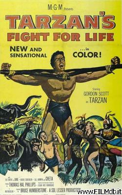 Affiche de film Le Combat mortel de Tarzan