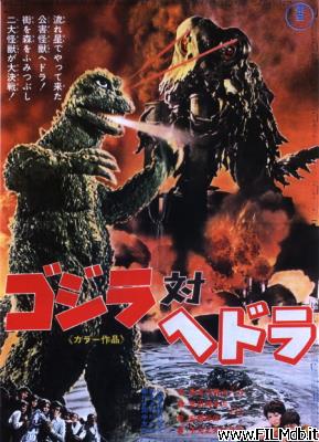 poster Cartel de la pelicula godzilla - furia dei mostri