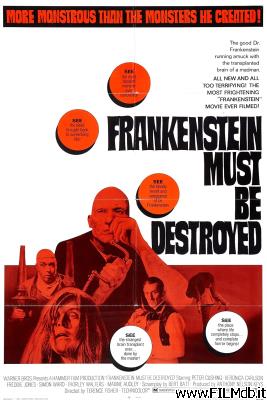 Cartel de la pelicula El cerebro de Frankenstein