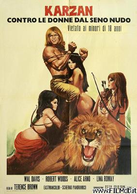 Cartel de la pelicula maciste contre la reine des amazones