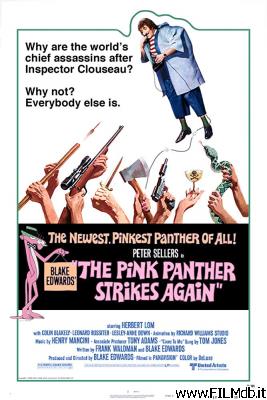 Affiche de film the pink panther strikes again