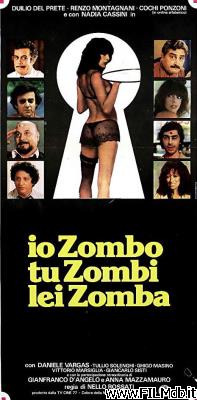 Cartel de la pelicula io zombo, tu zombi, egli zomba