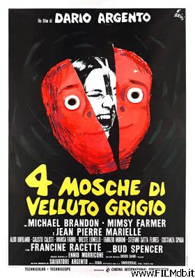 Affiche de film quatre mouches de velours gris