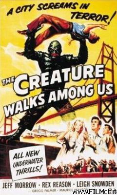 poster Cartel de la pelicula the creature walks among us