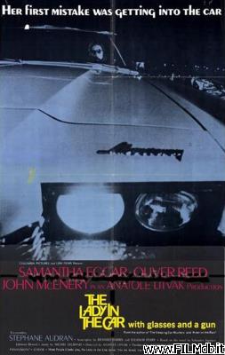 Affiche de film La Dame dans l'auto avec des lunettes et un fusil