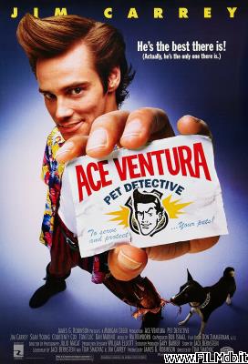 Cartel de la pelicula Ace Ventura, un detective diferente