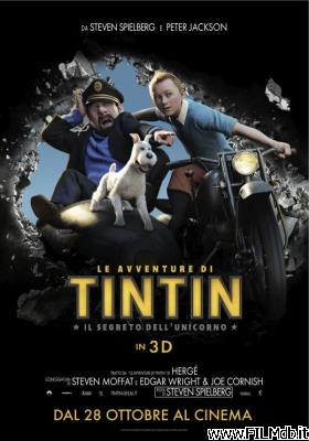 Cartel de la pelicula le avventure di tintin - il segreto dell'unicorno