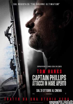 Cartel de la pelicula captain phillips - attacco in mare aperto