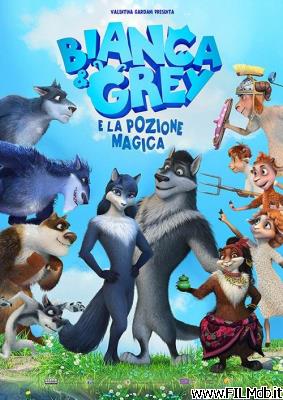 Cartel de la pelicula bianca e grey e la pozione magica